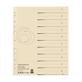 Herlitz Trennblätter A4 chamois 