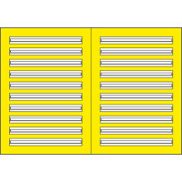 für Sehschwache - A4 Hilfslinien gelb - 24 Blatt - hellgrün