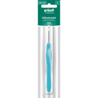 GRÜNDL Häkelnadel Aluminium mit ergonomischen Griff - NR 5