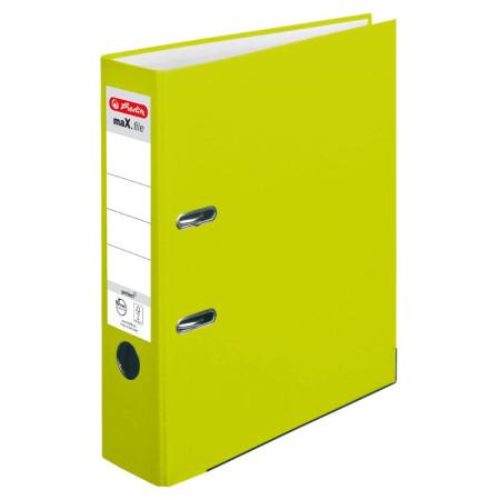 HERLITZ Ringordner A4 2R 8cm - neongrün