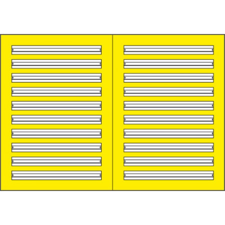 für Sehschwache - A4 Hilfslinien gelb - 24 Blatt - weiß