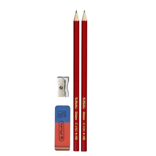 Herlitz Bleistift mit Radierer und Spitzer